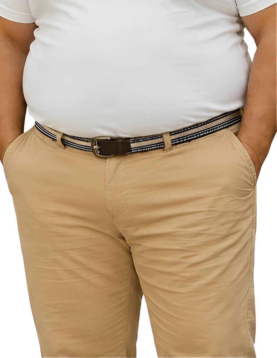 Pantalón casual chino recto de algodón para hombre 4